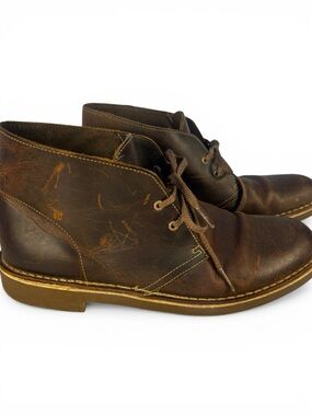 Clarks Bushacre 2 Beeswax Leather Chukka Boots Mens 10 Distressed
